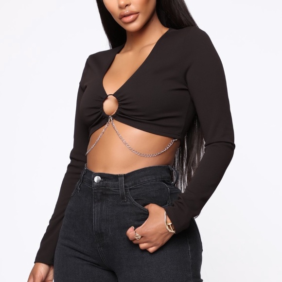 Fashion Nova Tops - Cropped chain top